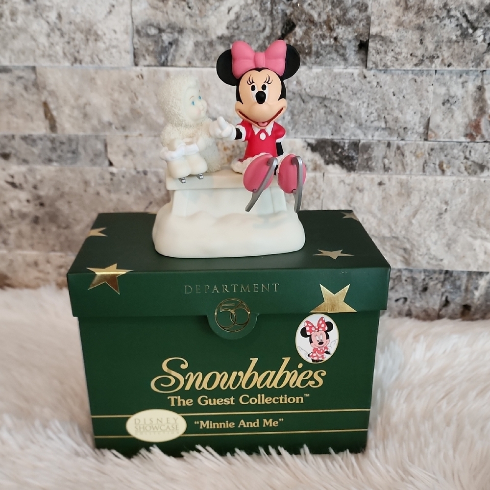 Department 56 2003 Snowbabies Minnie and Me Figurine - Pink and White